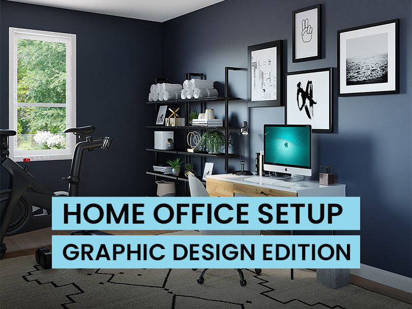 graphic designer desk setup